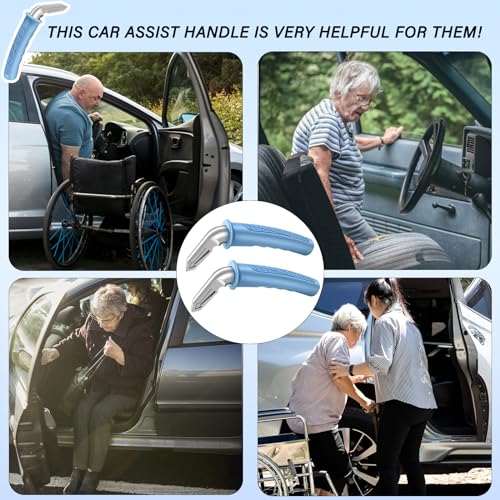 2 Pack Car Door Handle for Elderly Car Handle Assist Portable Vehicle Support Handle for Easy Sit to Stand Assistance Auto Cane for Seniors and Handicapped Supports Up to 450 Pounds - Image 7