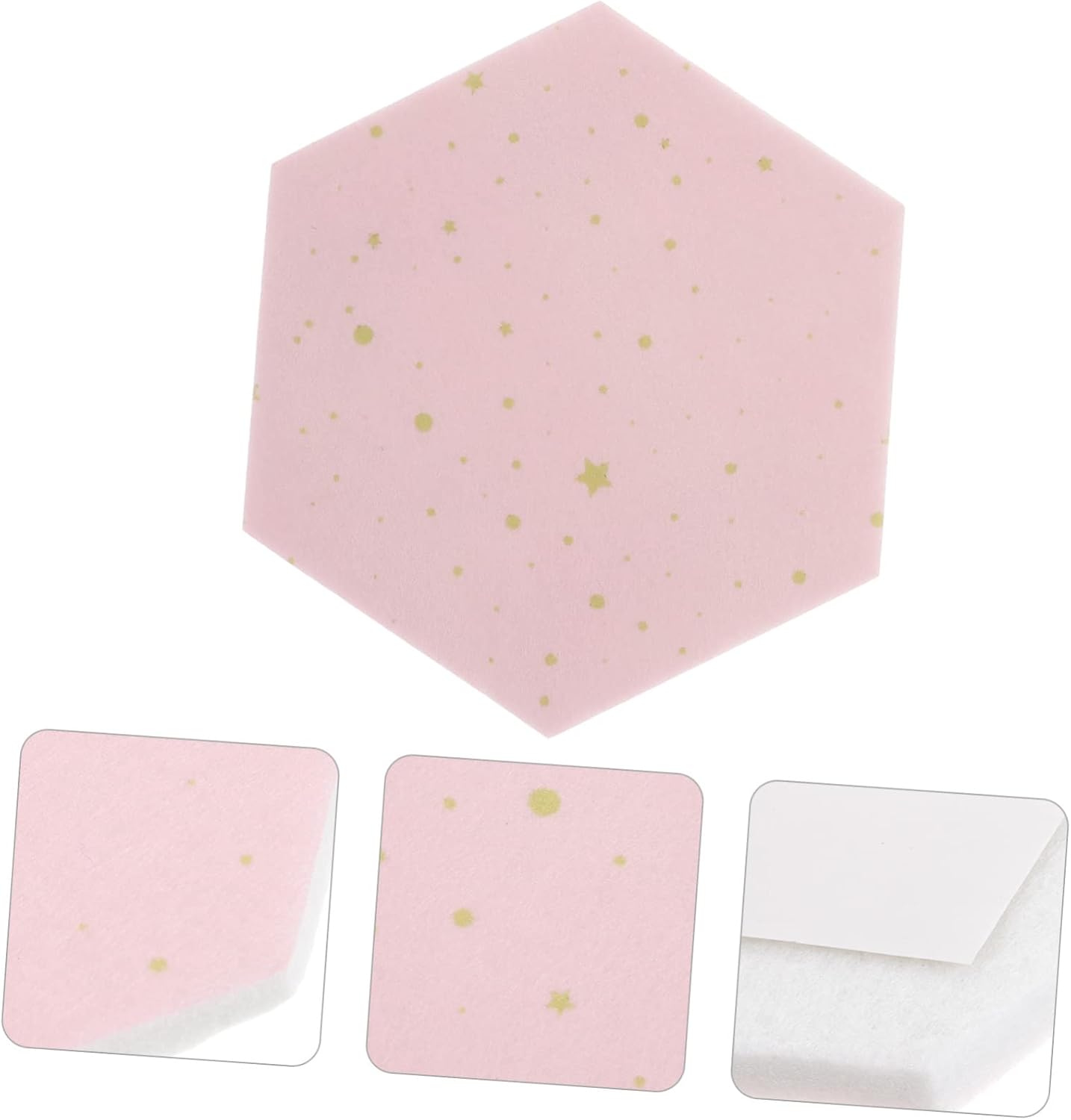 2pcs Felt Wall Stickers Hexagon Shape Wall Decor Easy Stick to Paint Tile Door