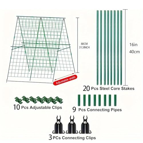 Marco triangular plegable para verduras y plantas de jardín 8