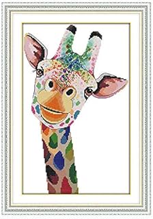 VEGCOO Counted Cross Stitch Kits, DIY Needlecrafts Handmade Embroidery Kit, DIY Hand Needlework Kit for Home Wall Living Room Decor (A)