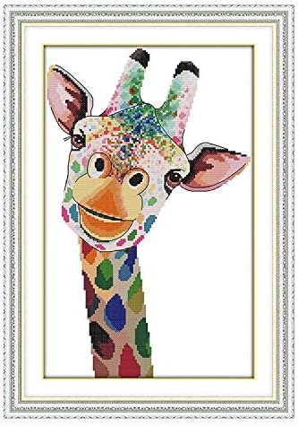 VEGCOO Counted Cross Stitch Kits, DIY Needlecrafts Handmade Embroidery Kit, DIY Hand Needlework Kit for Home Wall Living Room Decor (A)