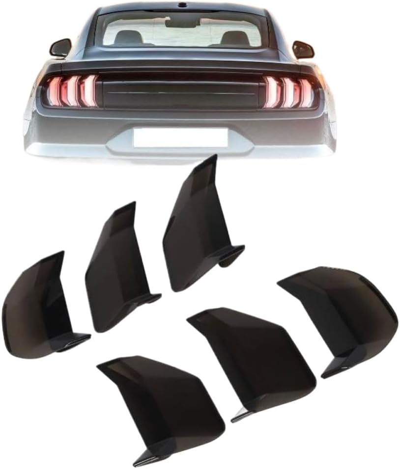Tail Light Trim Cover Smoky Black Compatible With Mustang