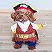 OVAQUIXI Pirate Halloween Costume for Pets, Polyester Pet Clothes with Fashionable Design, Durable and Comfortable for Cats and Dogs (S)