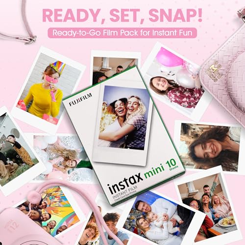 Image of Fujifilm Instax Mini 12 Instant Camera Blossom Pink + Minimate Custom Designed Case + Fuji Instax Film 10 Sheets & Photo Album