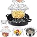 Körbe Braten,Faltbares Sieb, Rostfreier Frittierkorb, Fritteusenkorb, Chip Frying Servieren, Basket Chip Servieren, Lebensmittelkorb, Netz-Spülnetz, Net Fry Cooking Fryer Korb