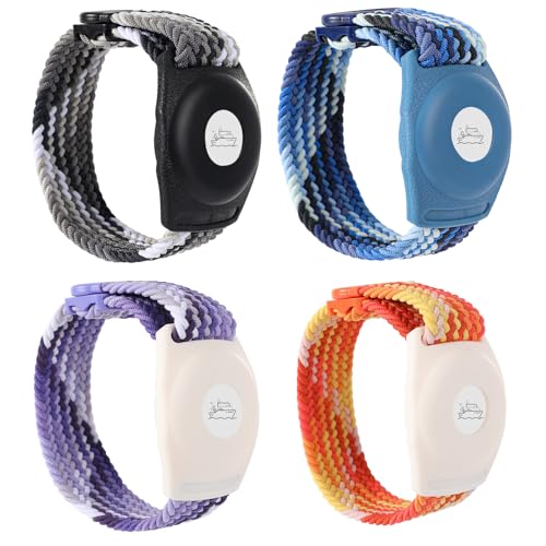 Image of PEUTIER 4pcs Holder for Princess Cruise Medallion, Adjustable Braided Wristband Bracelet for Princess Medallion Holder Accessories Comfortable & Breathable Watch Band fit Men Women