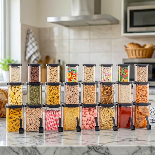 Image of Kitchen Storage Set Of 24 Airtight Containers Set For Kitchen Storage And Containers Box For Pantry Organization And Container For Kitchen Accessories Items & Storage Set of 24-(350ml+650ml+950ml)