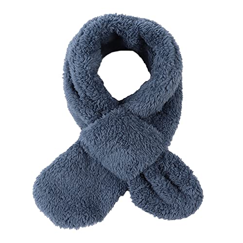 Pesaat Bufandas de invierno Niñas Niños, Azul aireado, Taille unique