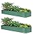 ZORMY 2 Pcs 8x2x1ft Galvanized Raised Garden Bed Outdoor, Metal Planter Boxes with Easy Assembly, Planter Raised Beds for Gardening, Flower, Plants, Vegetable, Herb - LotusGreen