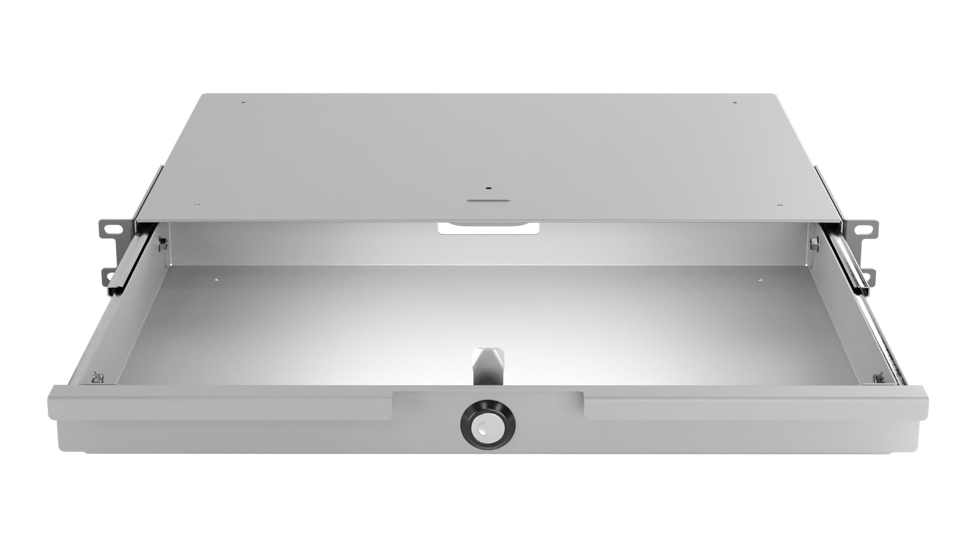 Ripiano 19 pollici 1U - Cassetto per Rack Server 19" in Acciaio per Armadio di Rete e Rack di Cablaggio - Capacità di Carico 15 kg - 270 mm Profondità - Accessori Rack