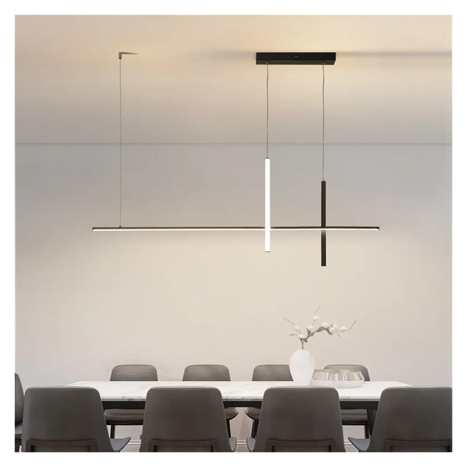 Lampada a Sospensione LED Minimalista - Apparecchio Moderno per Sala da Pranzo o Bar, Design Lucido e Lussuoso, Perfetto per l'arredamento e l'atmosfera della casa, un'elegante Alternativa a