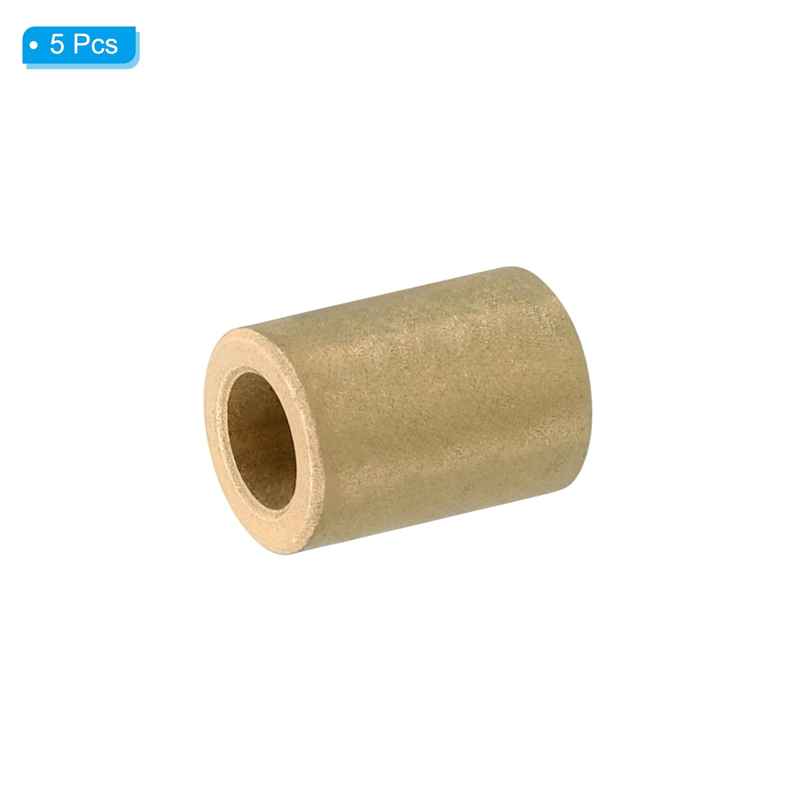 PATIKIL M6 Brass Spacers, 5 Pcs Metal Spacer Brass 6mm ID x 10mm OD x 15mm L Brass Spacers Screw Standoff for 1/4inch or M6 Screw Bolts - Image 3