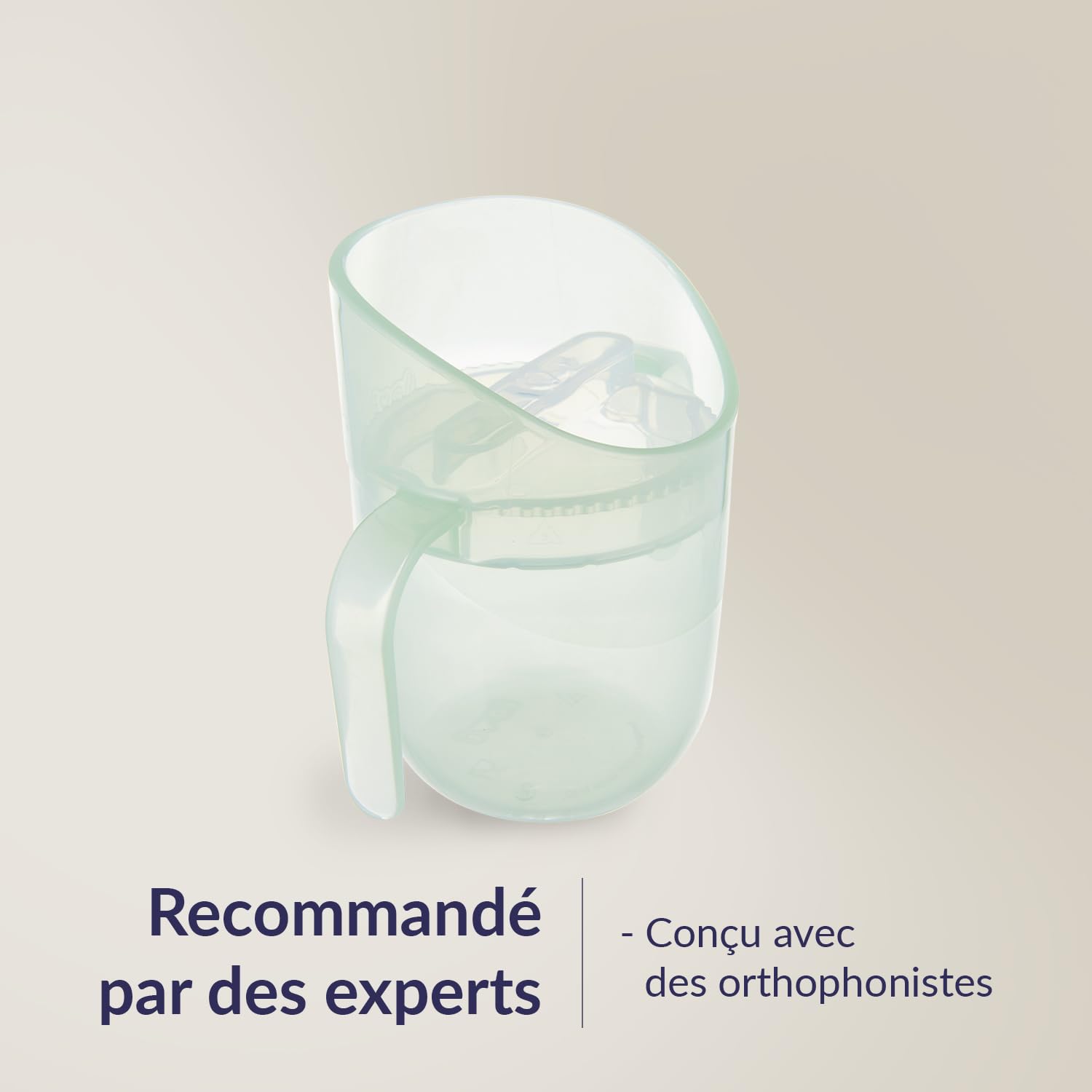 Difrax LOVI Genius Tasse d’Apprentissage Bébé – 150 ml – Débit Lent – Pour Apprendre à Boire – Utilisable dès 6 Mois – Vert