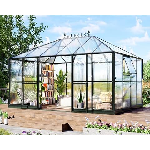 HOWE 14x9.5 FT Polycarbonate Greenhouse Cover