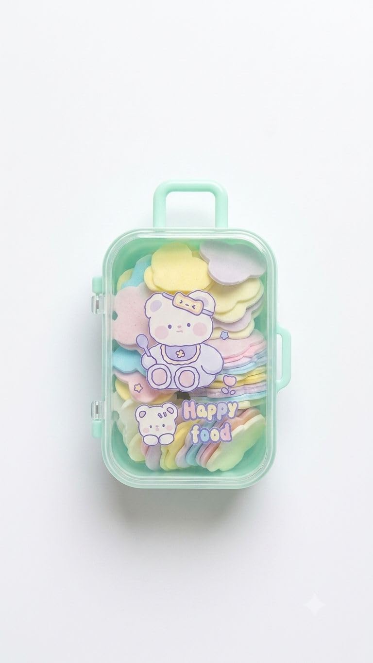 Portable Paper Soap Sheets in Cute Mini Trolley Case | Travel Hand Wash Soap Flakes | Eco-Friendly Dissolving Soap Sheets for Travel, Camping, Kids School, Outdoor Activities & Daily Hygiene-image-0
