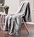 Chanasya Premium Faux Fur Ombre Throw Blanket - Super Soft, Lightweight Minky Blanket with Fuzzy Sherpa Side - 50