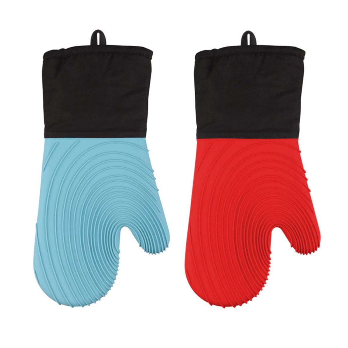 Didiseaon 2 Juegos Guantes de Horno de Silicona Resistentes al Calor, para