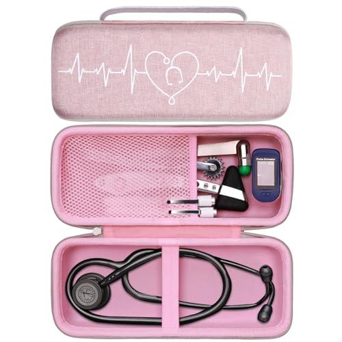 Image of Pink Stethoscope Case for 3M Littmann,MDF, ADC, Omron