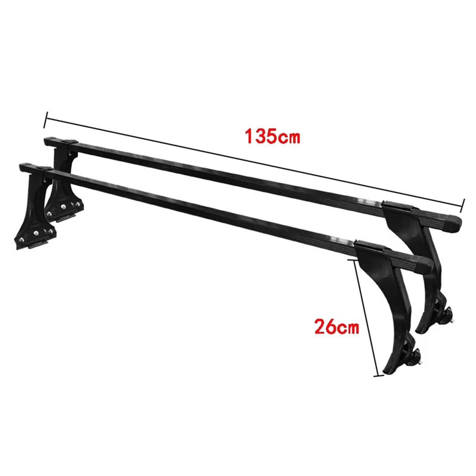 Bagażnik dachowy 120CM 135CM Pasuje do zestawu bagażnika dachowego na silniki. Nie wymaga oryginalnego metalowego(135cm)
