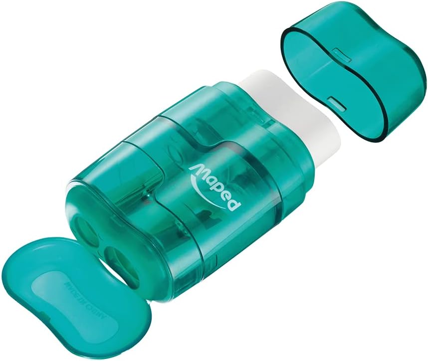 Maped Connect Translucent Duo Eraser and Pencil Sharpener (Assorted Colours)