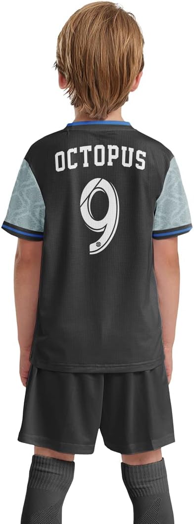 ORKY Boys Soccer Jersey, Custom Made Name Number Shirt for Girls Season Tournament, Quick Dry Kids School Team Uniform