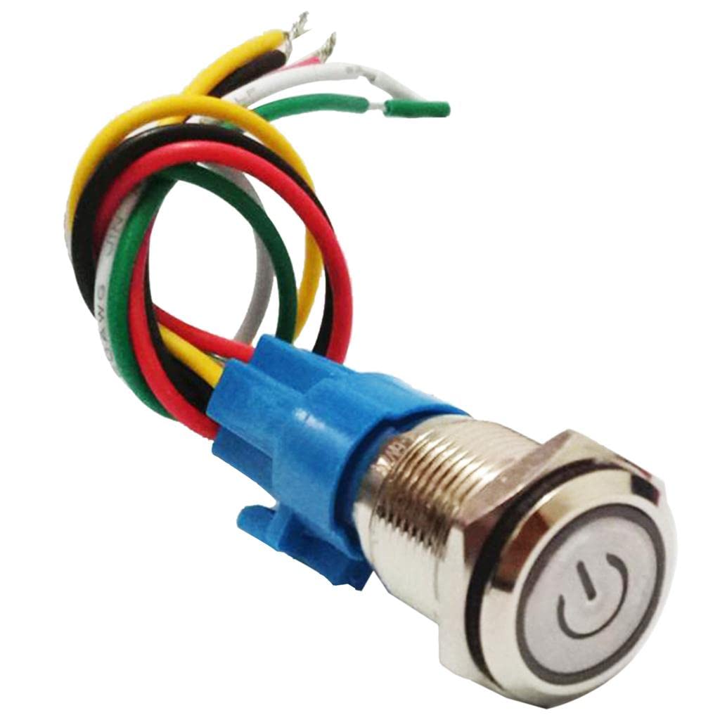 CALANDIS™ 4x16mm Flat Round Self-Locking Metal Push Button Switch Universal 220V Green | Pushbutton Switches | Switches | Connectors, Switches & Wire | Electrical & Test Equipment-picture-22