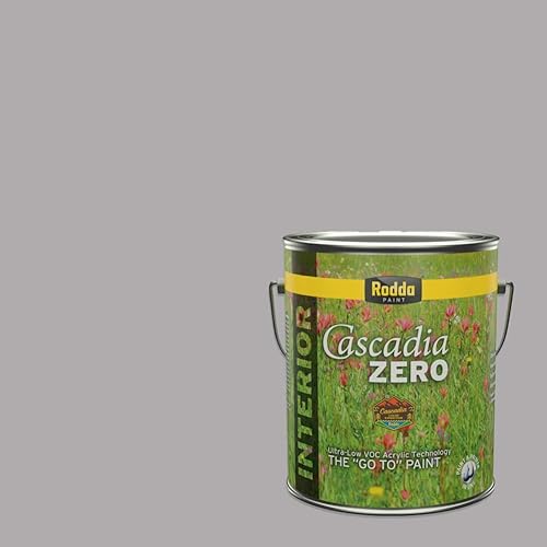 Rodda Paint CASCADIA ZERO - Pintura plana e imprimación para interiores en uno, 1 galón, gris azabache