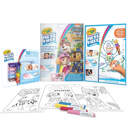 CRAYOLA Color Wonder Pat' Patrouille - Feutres Magiques Sans Tâche avec Personnages Paw Patrol - Activité Créative Sûre pour Enfants Dès 3 Ans