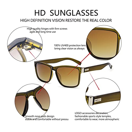 Image of ANDOILT Sport Polarized Square Sunglasses