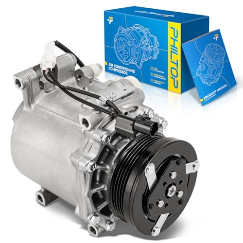 Image of PHILTOP Air Conditioner AC Compressor with Clutch for Lancer 2002,2007,2003-2006 2.0L,Galant 2000-2003 2.4L,Eclipse 2000-2005 2.4L,Mirage 1998,2000-2002,1999 1.5L,Sebring /Stratus 2001-2005 2.4Liter
