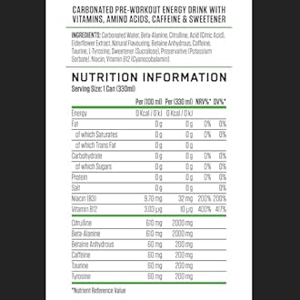 Applied Nutrition ABE Pre Workout Cans - All Black Everything Energy + Performance Drink, ABE Carbonated Beverage Sugar Free with Caffeine (Pack of 12 Cans x 330ml) (Apple Burst)