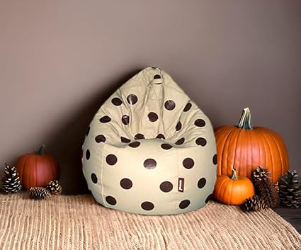 Zolo Printed XXL Bean Bag Cover Only - Without Filling - Spotty (Fawn)