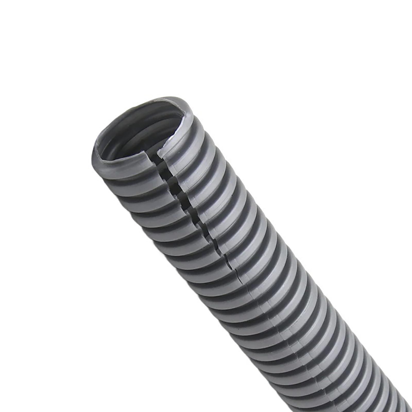 Tubo corrugato flessibile, Tubo flessibile in filo ondulato isolato in PP da 5 metri che infila flessibilità nella guaina protettiva in plastica(Gray,AD 28.5 x ID 23mm)