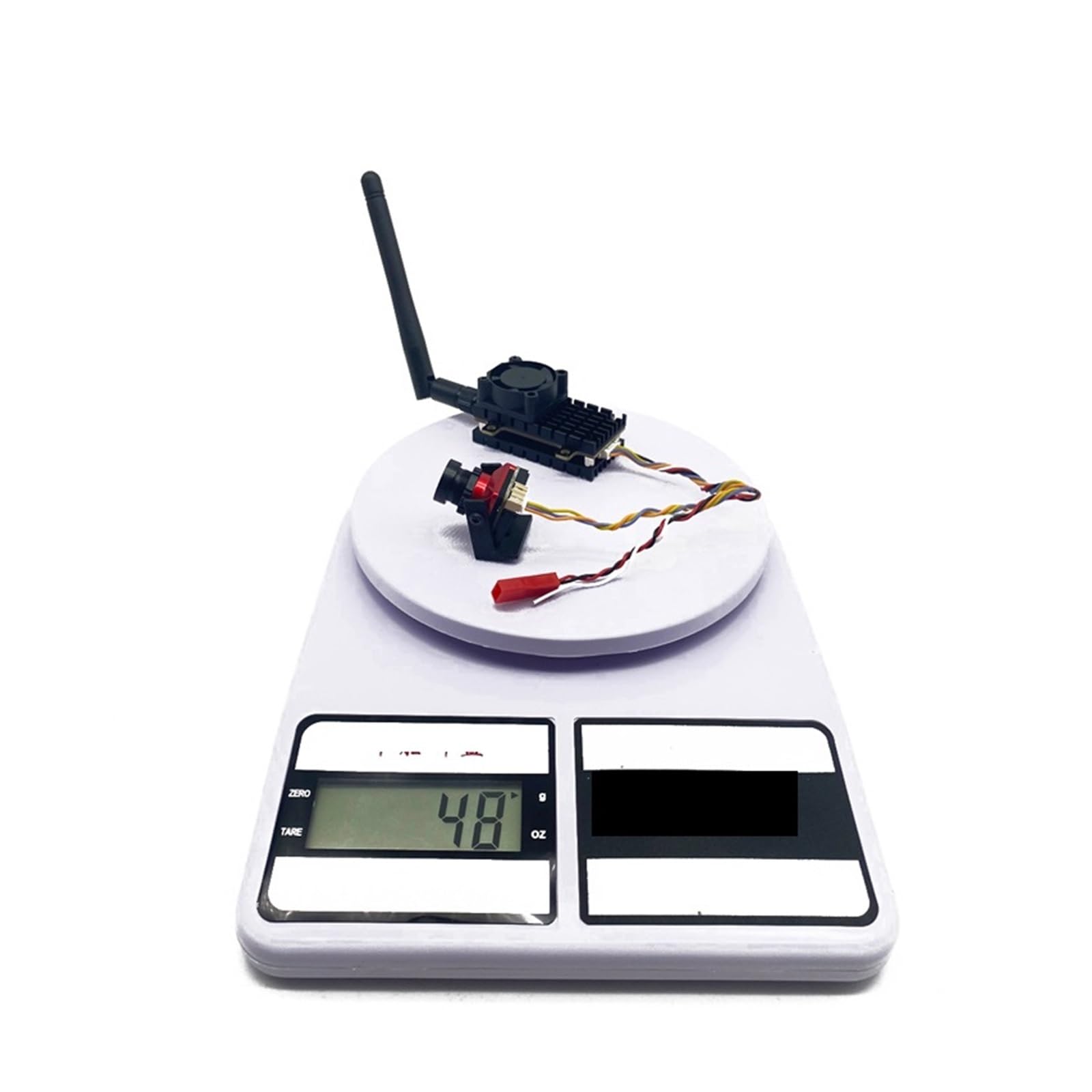 Trasmettitore wireless FPV 5.8G 2W a lungo raggio 2000MW 48CH Video AV analogico VTX e fotocamera CMOS 1500TVL da 2,1 mm for parti di aerei RC