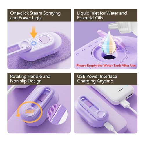 Image of Enhanced 3-in-1 Cat Steam Brush With Larger Spray Misting, Long Steamy Comb for undercoat Shedding, Hair Removal & Cleaning, Water Brush for Indoor Long Hair Cat, Dog, Rabbit (Brown)