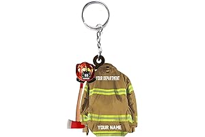 Personalized Firefighter Gifts Custom Keychain for Fireman Firefighter Gifts for Men Graduation Gifts