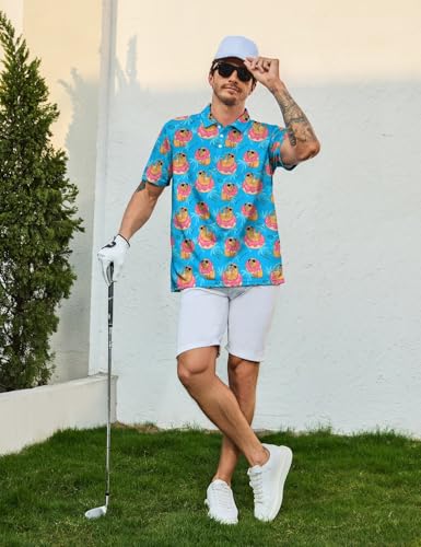 Funny Halloween Polo Shirts Halloween Golf Shirt Retro Fun Outfit Shirt for Men4