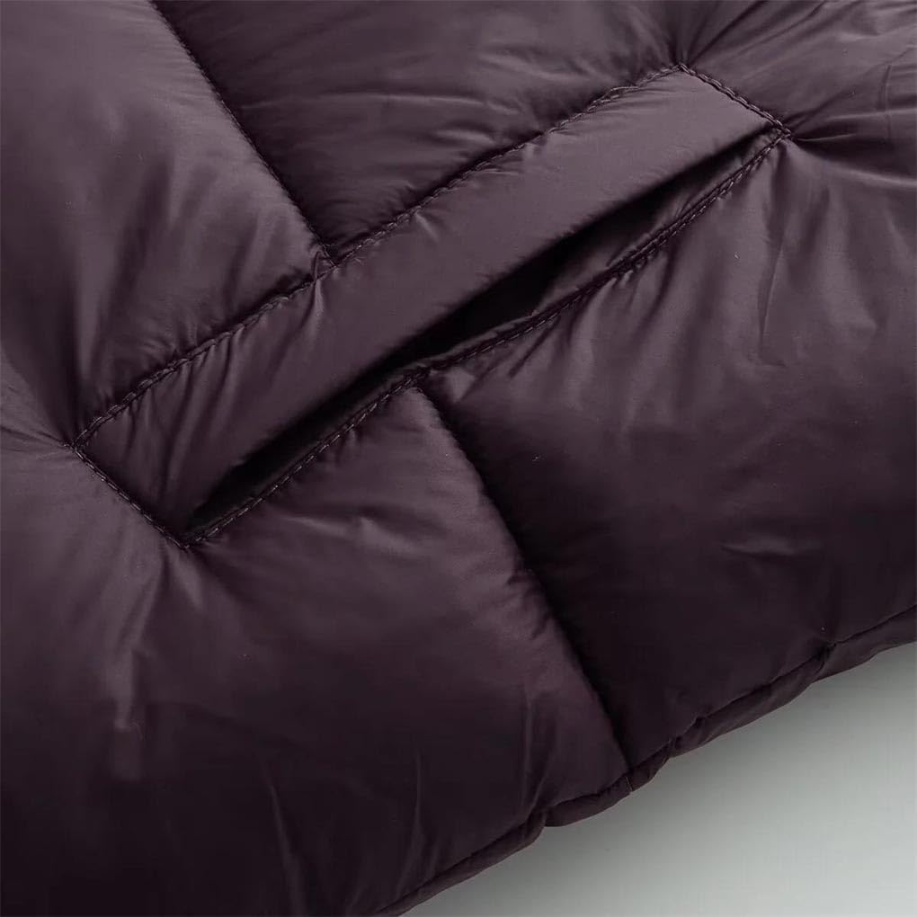 Women's Stand Collar Detachable Hood Parka Winter Casual Elegant Loose Short Warm Jacket