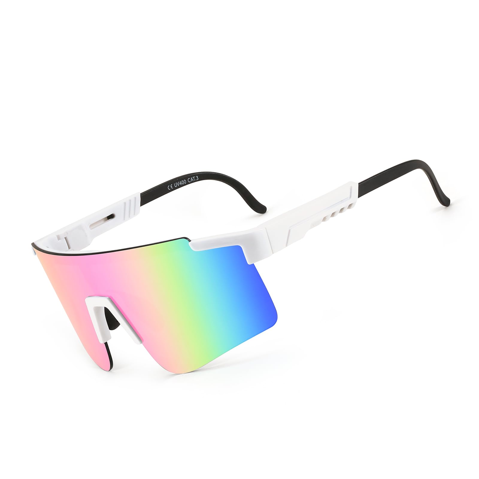 Lunettes de soleil de cyclisme pour homme et femme des années 80 avec visière réglable pour enfants de 8 à 16 ans