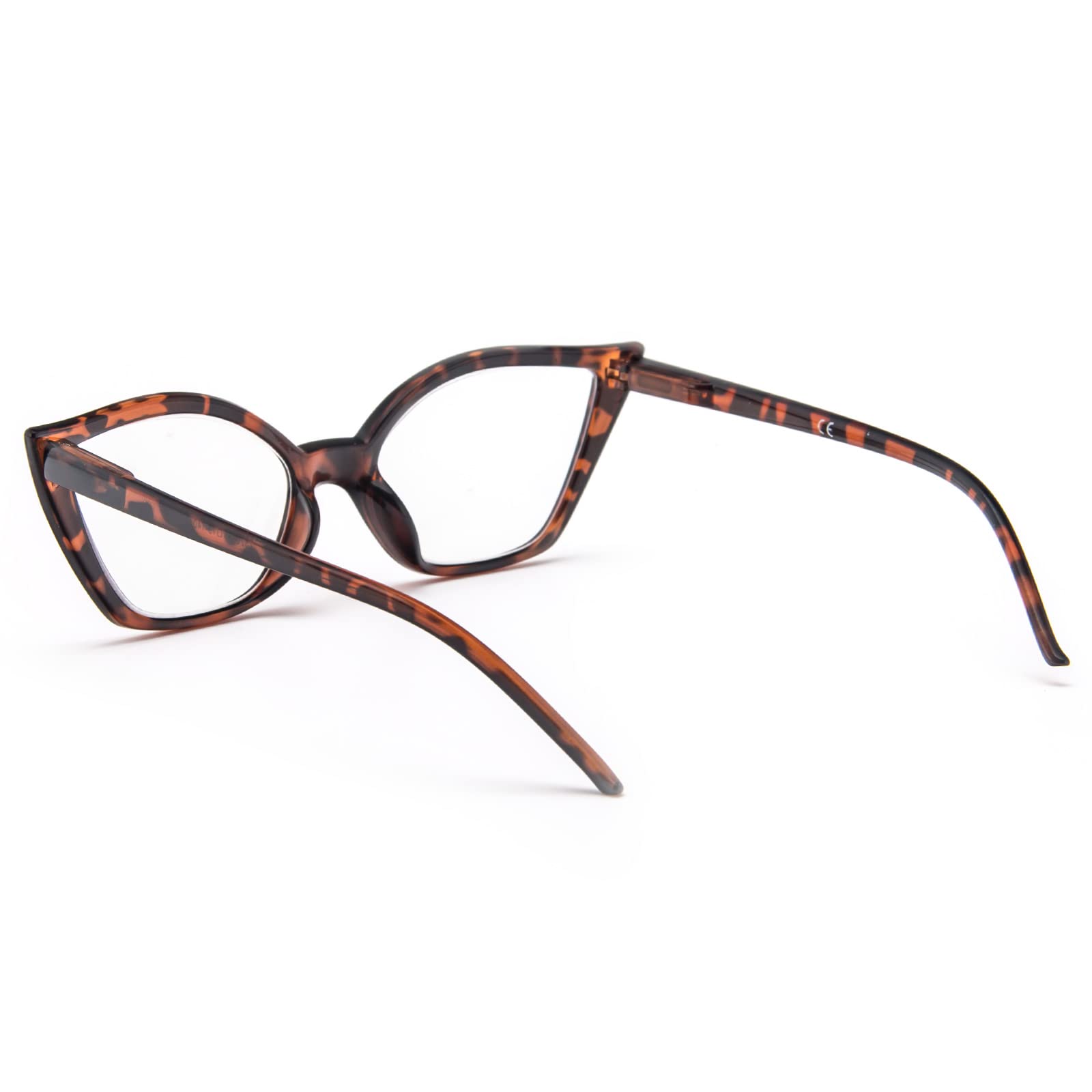 Kodilin Occhiali da Lettura Donna 2.5 Anti Luce Blu Cat Eye Occhiali per PC con Cerniera a Molla, Tartaruga - 5