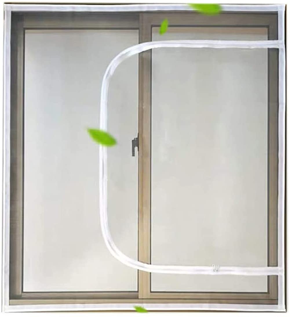Fly Window Screen Mesh Insect Netting with Zipper Anti Mosquito Bug Water Resistant Fiberglass Insect Net Self-Adhesive Tapes
