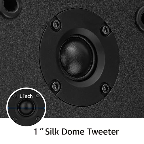 Image of 40W*2 Passive Bookshelf Speakers for Home Theater Surround Sound, Stereo, and Passive Near Field Monitor, 2-Way，Requires a Receiver or Amplifier (Black, Pair)