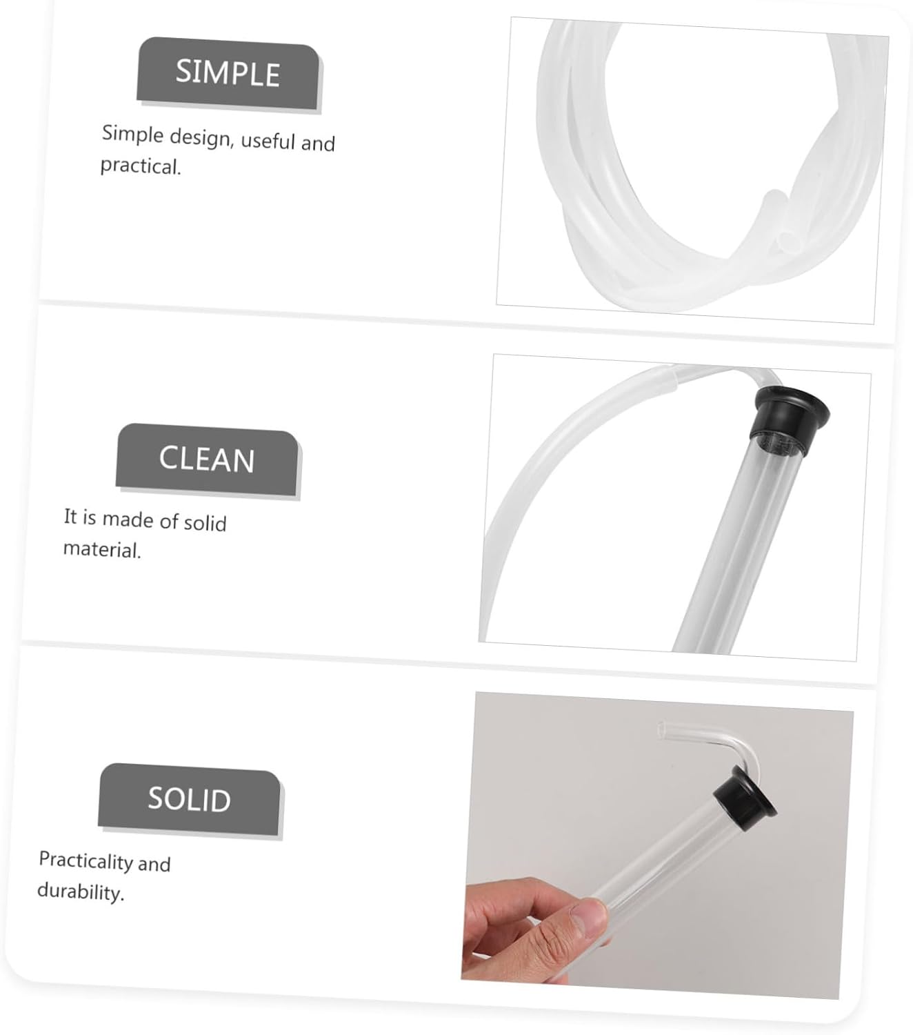Auto-siphon Wine Making Tube with Clear Hose for Easy Liquid Transfer Compact Design for Home Brewing and Restaurant Use