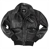 Camping Mil-Tec US Lederjacke Flieger A2 schwarz Gr.L