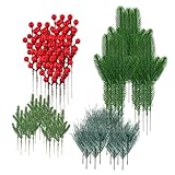 Photo Gallery zubehors rami natalizi | 60 pezzi rami di pino con bacche rosse decorativi | decorazione verde realistica finta per porta cucina vasi tavolo | festività inverno natale per esterno Photo Gallery zubehors rami natalizi | 60 pezzi rami di pino con bacche rosse decorativi | decorazione verde realistica finta per porta cucina vasi tavolo | festività inverno natale per esterno