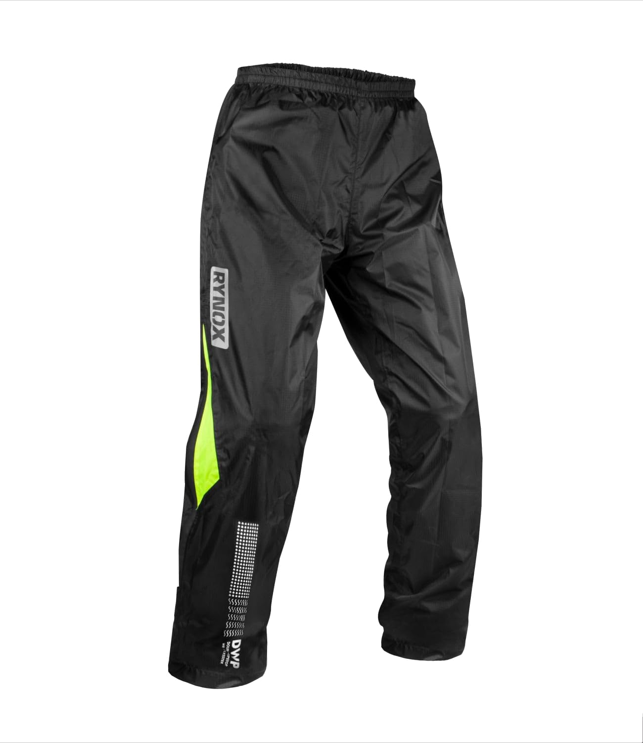 Rynox H2Go Pro Rain Pants | 10000 mm Water Resistance | Motorcycle Riding Rain Pants | Double Ripstop Waterproof Shell | Heat Sealed Seams | YKK Aquaguard Zippers - Black Hi-Viz Green, 4XL-picture-14