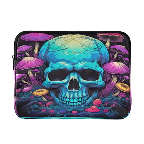 Funda para portátil 13-14 pulgadas Blue Skull Mushrooms miniatura 1