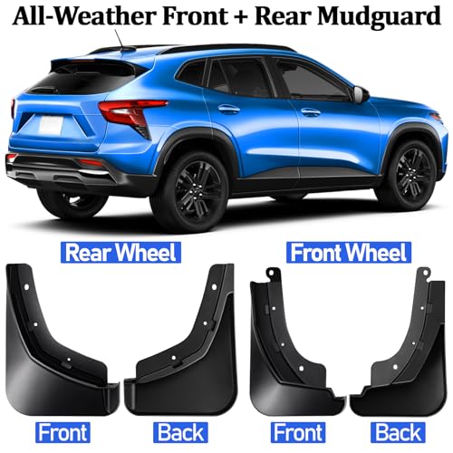 Image of Mud Flaps Compatible with Chevy Trax 2025 2024,All-Weather 4pcs Splash Guards Easy Installed for Chevrolet Exterior Protection Accessories,Easy Clean No Drilling Required Front and Rear Fender