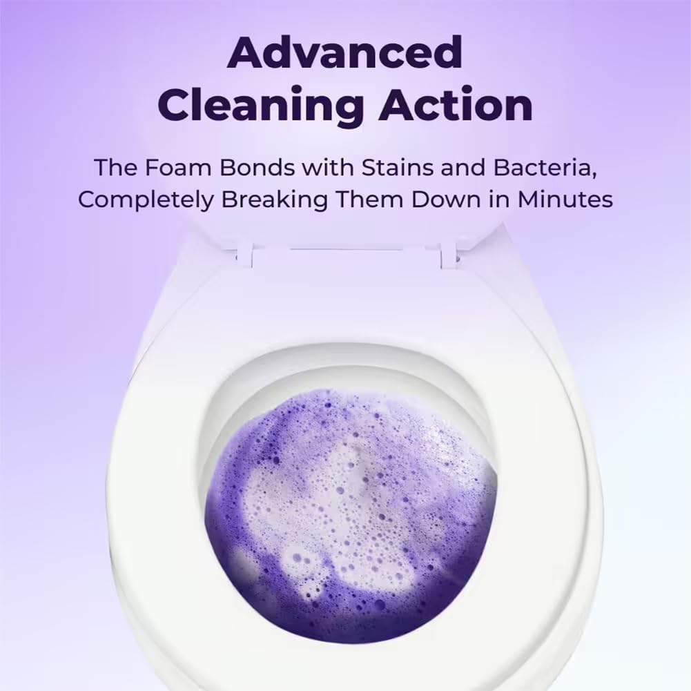 Fizzclean Limpiador de inodoro, 2026 Upgrade Fizzclean Wc Espuma, Acción Instantánea Fizz Clean, espuma Fizz Clean para hacer el inodoro brillante y fresco (4 bolsas)