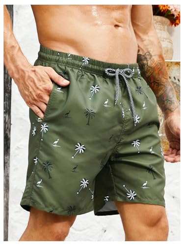 Floerns Men's Swim Trunks 5 inch Tropical Vacation Beach Shorts Quick Dry Swim Shorts Board Shorts2